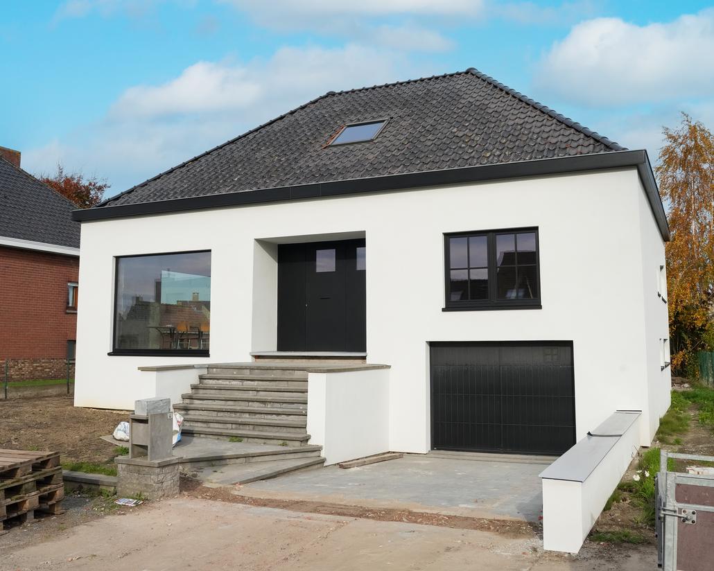 Gevelisolatie met crepi in Veldegem