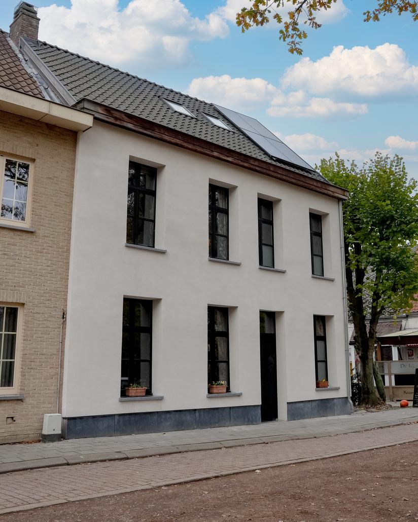 Gevelisolatie met spuitkurk in Bornem