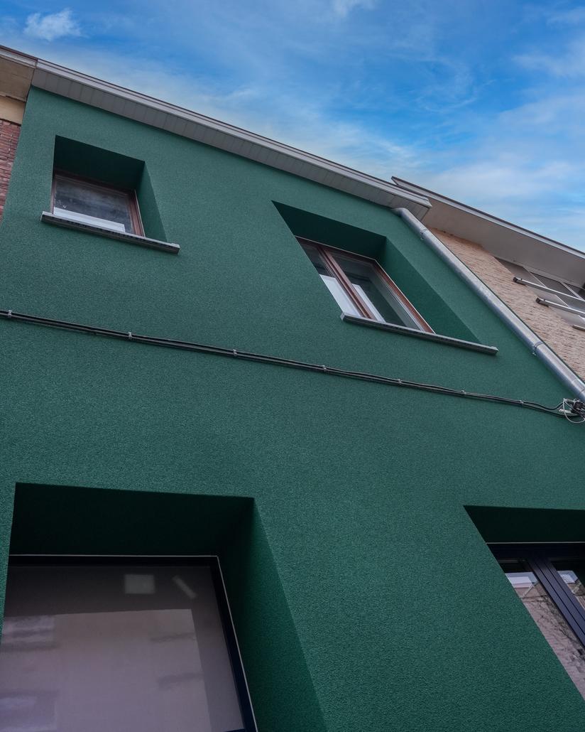 Spuitkurk gevelrenovatie in Gent