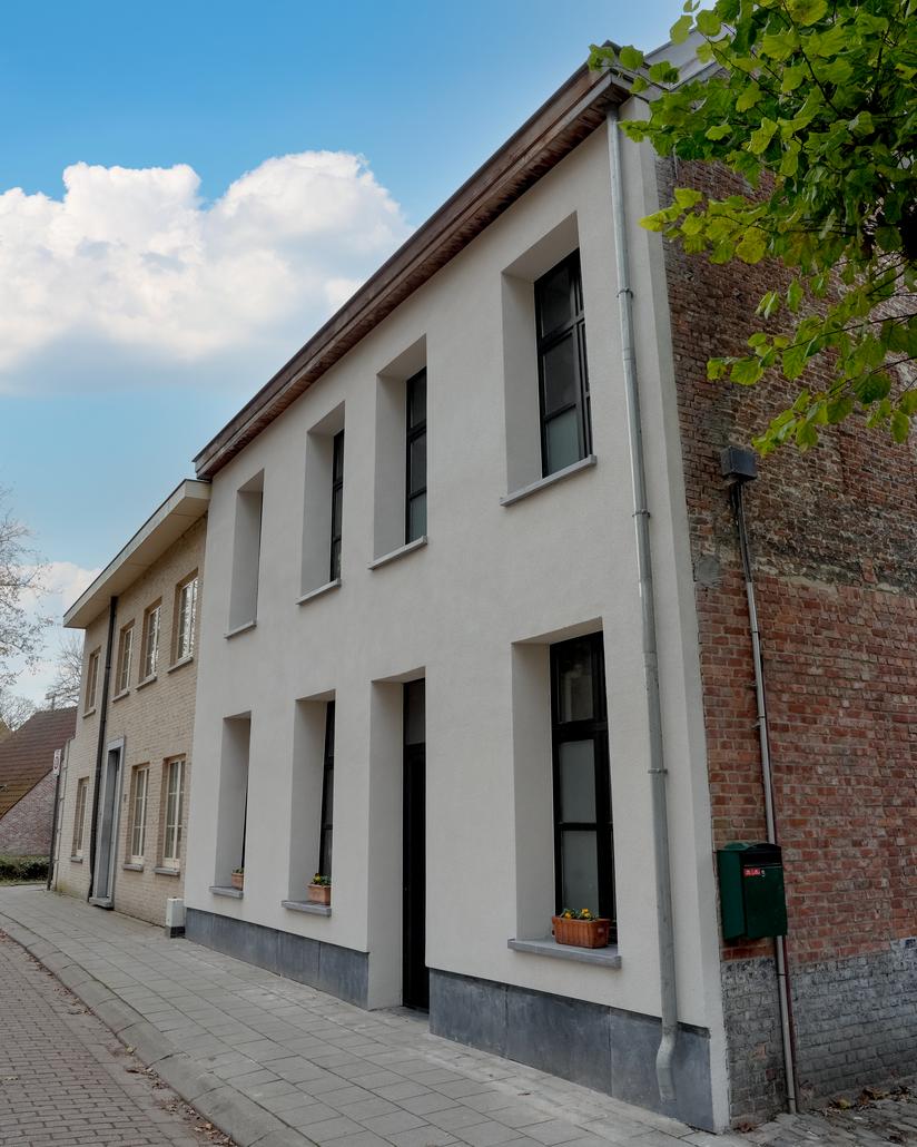 Gevelisolatie met spuitkurk in Bornem