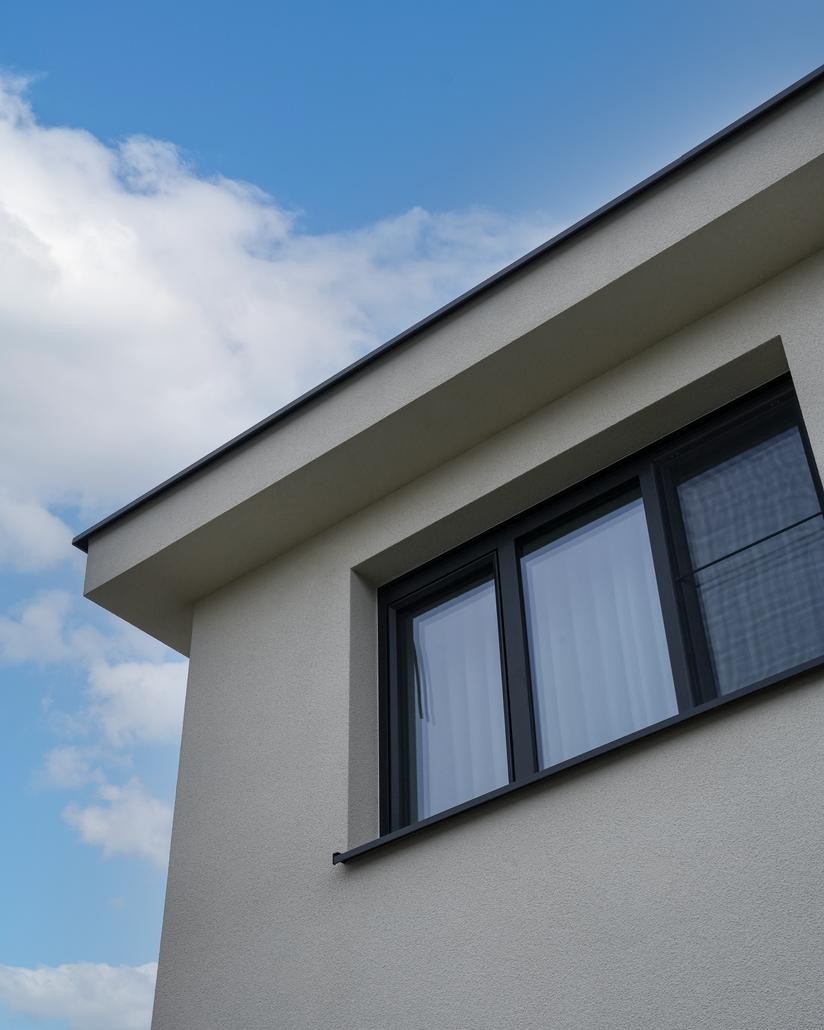 Gevelrenovatie met crepi in Dendermonde